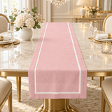 Premium Textured Baratta Border Runner - The Linen House