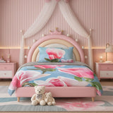 Princess Floral Kids Bedding Set | Soft Pink Bed Set - The Linen House