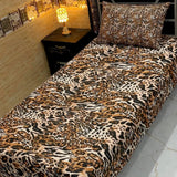 Printed Bedspread, 2 Single Printed Bedsheets & 2 Printed Curtains – Complete Set - The Linen House