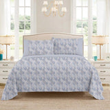 Printed Bedspread, 2 Single Printed Bedsheets & 2 Printed Curtains – Complete Set - The Linen House