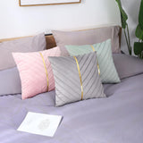 Pintuck Cushion Cover With Golden RIbbon