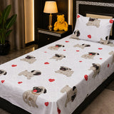 Pug Dog Print Kids Bedsheet - The Linen House