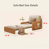Pull Out Sofa Bed with Rotating Armrest Tray and Storage - The Linen House