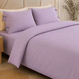 Purple Elegant Minimal Bedroom Bedding (1 Duvet + 2 Pillow Covers)