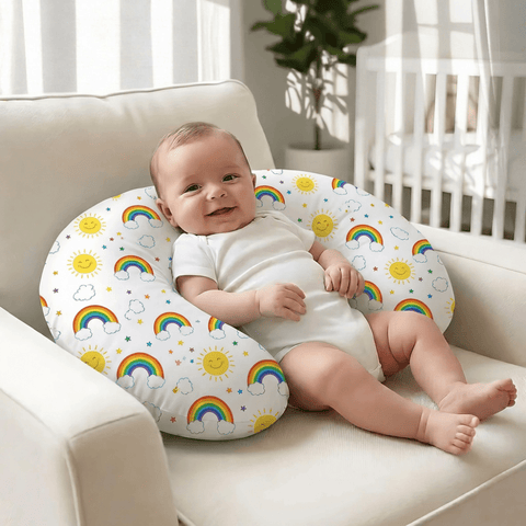 Rainbow Sky Nursing Pillow - The Linen House
