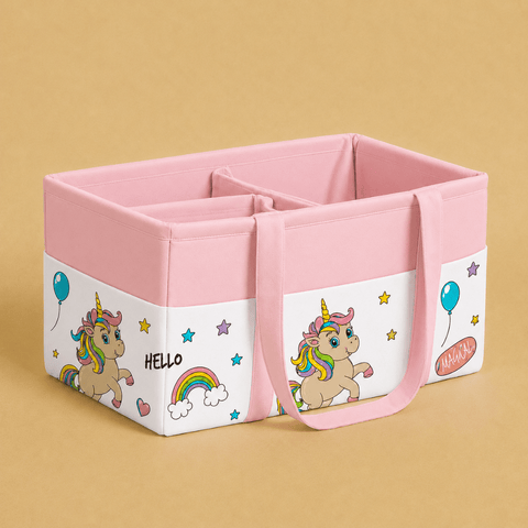 Rainbow Unicorn Diaper Caddy Bag - The Linen House