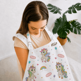 Rainbow Unicorn Nursing Apron - The Linen House