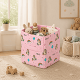 Rainbow Unicorn Toy Basket - The Linen House
