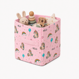 Rainbow Unicorn Toy Basket - The Linen House
