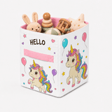 Rainbow Unicorn Toy Basket - The Linen House