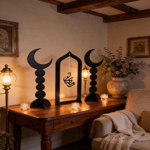 Ramadan Mubarak Home Décor Set(Pack of 3) - The Linen House