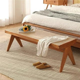 Rattan Bench Long Stool - The Linen House