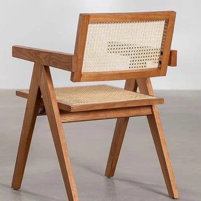 Rattan Dining Chair with Armrests - The Linen House