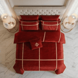 Red Velvet Bridal Set with filling - The Linen House