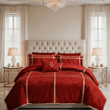 Red Velvet Bridal Set with filling - The Linen House