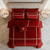 Red Velvet Bridal Set with filling - The Linen House