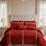Red Velvet Bridal Set with filling - The Linen House
