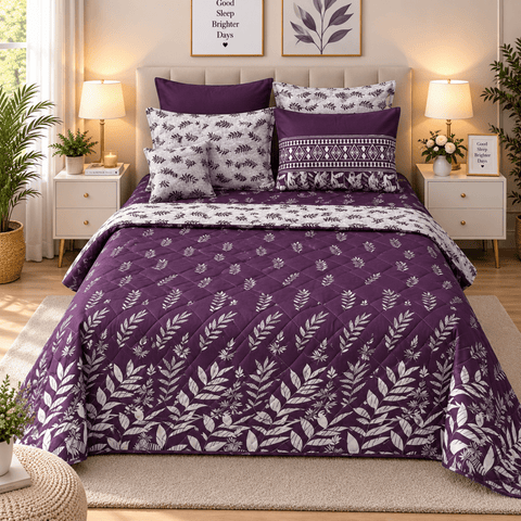 Retro Vibes 7Pc Printed Comforter Set - The Linen House