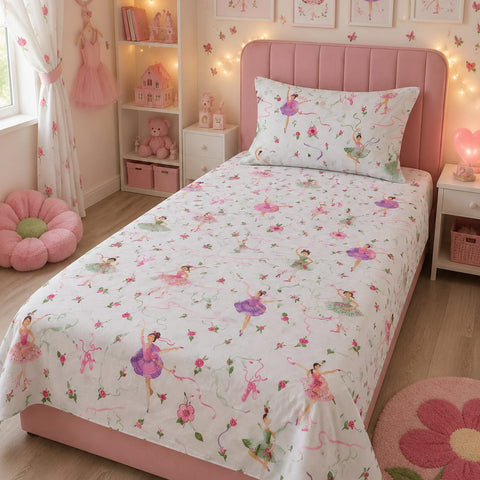 Ballerina Blossam Kids Bedsheet
