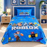 Roblox Blue Print Kids Bedsheet - The Linen House
