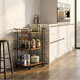 Rolling Kitchen Cart, Kitchen Storage Trolley with 3 Shelves - The Linen House