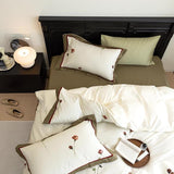 Rose Flower Digital Print Duvet Set– Luxury Bedding - The Linen House