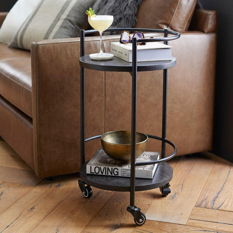 Round Bar Cart - The Linen House