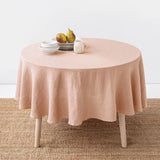 Round Table Cloth Solid Cotton - The Linen House