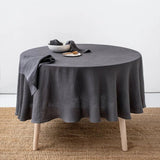 Round Table Cloth Solid Cotton - The Linen House