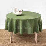Round Table Cloth Solid Cotton - The Linen House
