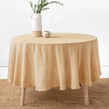 Round Table Cloth Solid Cotton - The Linen House