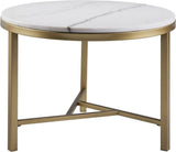 Round Table - Geometric Champagne Gold Frame - The Linen House