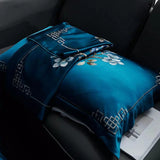 Royal Blue Cotton Satin Embroidery Duvet Set - The Linen House