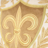 Royal Crest Embroidered Cushion Cover Style 1 - The Linen House