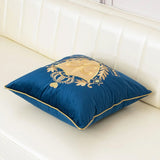 Royal Crest Embroidered Cushion Cover Style 1 - The Linen House