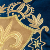 Royal Crest Embroidered Cushion Cover Style 1 - The Linen House