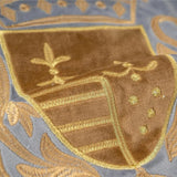 Royal Crest Embroidered Cushion Cover Style 2 - The Linen House