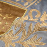 Royal Crest Embroidered Cushion Cover Style 2 - The Linen House