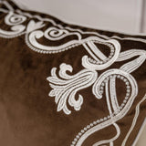 Royal Crest Embroidered Cushion Cover Style 3 - The Linen House