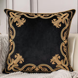 Royal Crest Embroidered Cushion Cover Style 3 - The Linen House