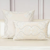 Royal Crest Embroidered Cushion Cover Style 3 - The Linen House