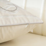 Royal Crest Embroidered Cushion Cover Style 3 - The Linen House