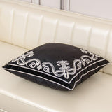 Royal Crest Embroidered Cushion Cover Style 3 - The Linen House