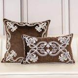 Royal Crest Embroidered Cushion Cover Style 3 - The Linen House