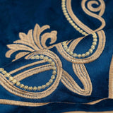 Royal Crest Embroidered Cushion Cover Style 3 - The Linen House