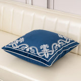 Royal Crest Embroidered Cushion Cover Style 3 - The Linen House