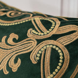 Royal Crest Embroidered Cushion Cover Style 3 - The Linen House