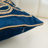 Royal Crest Embroidered Cushion Cover Style 3 - The Linen House