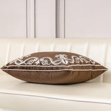 Royal Crest Embroidered Cushion Cover Style 3 - The Linen House