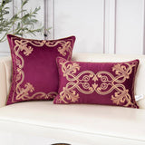 Royal Crest Embroidered Cushion Cover Style 3 - The Linen House
